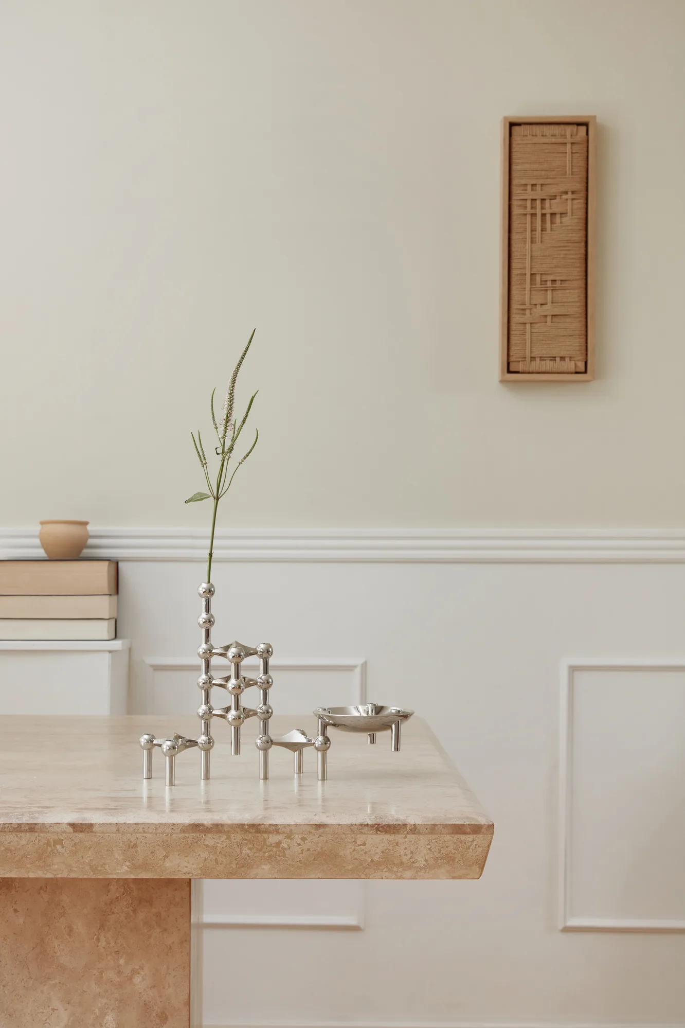 STOFF Nagel kynttilänjalka 3-pakkaus, kromi STOFF Nagel