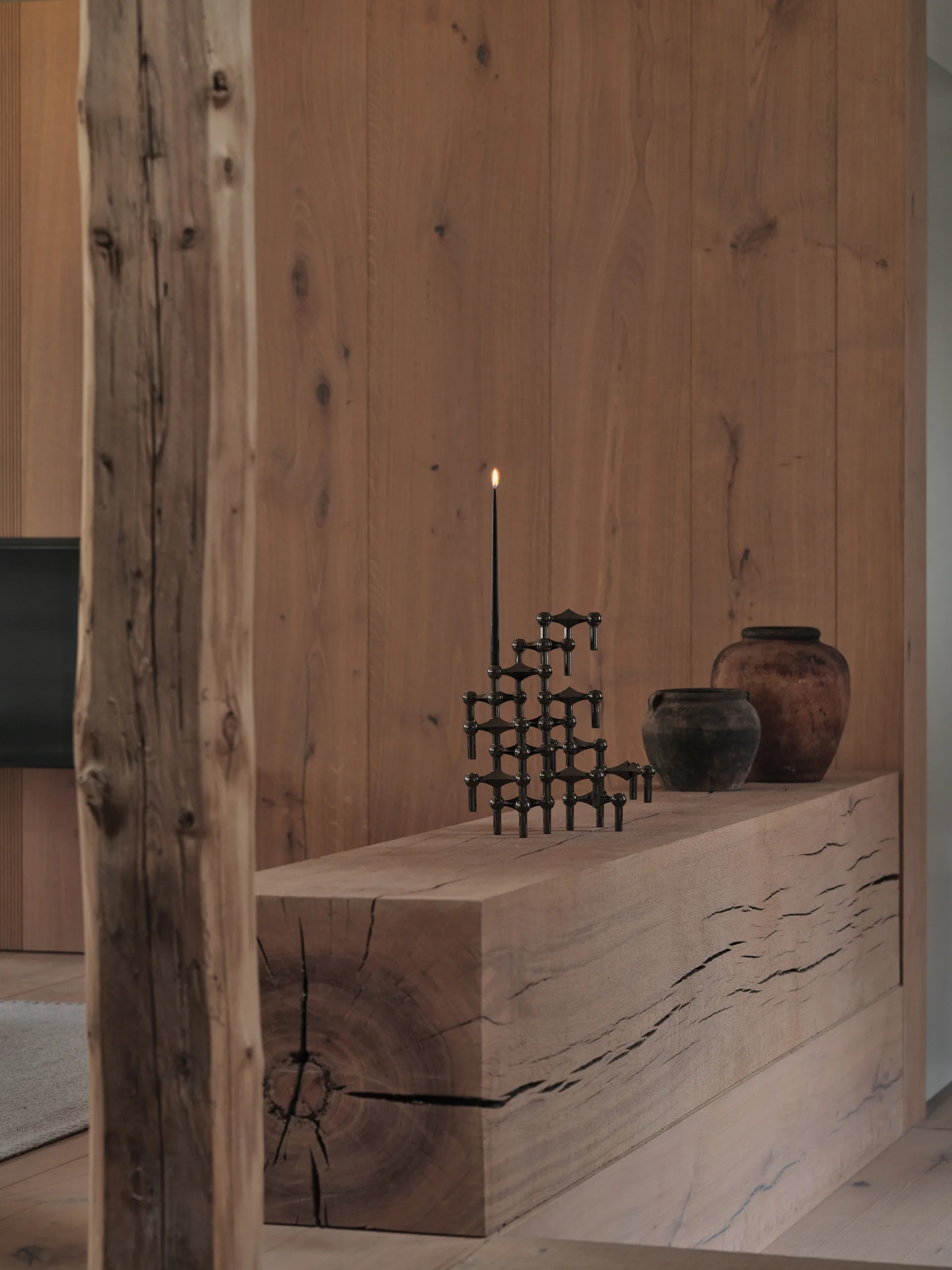 STOFF Nagel kynttilänjalka 3-pakkaus, Musta kromi STOFF Nagel