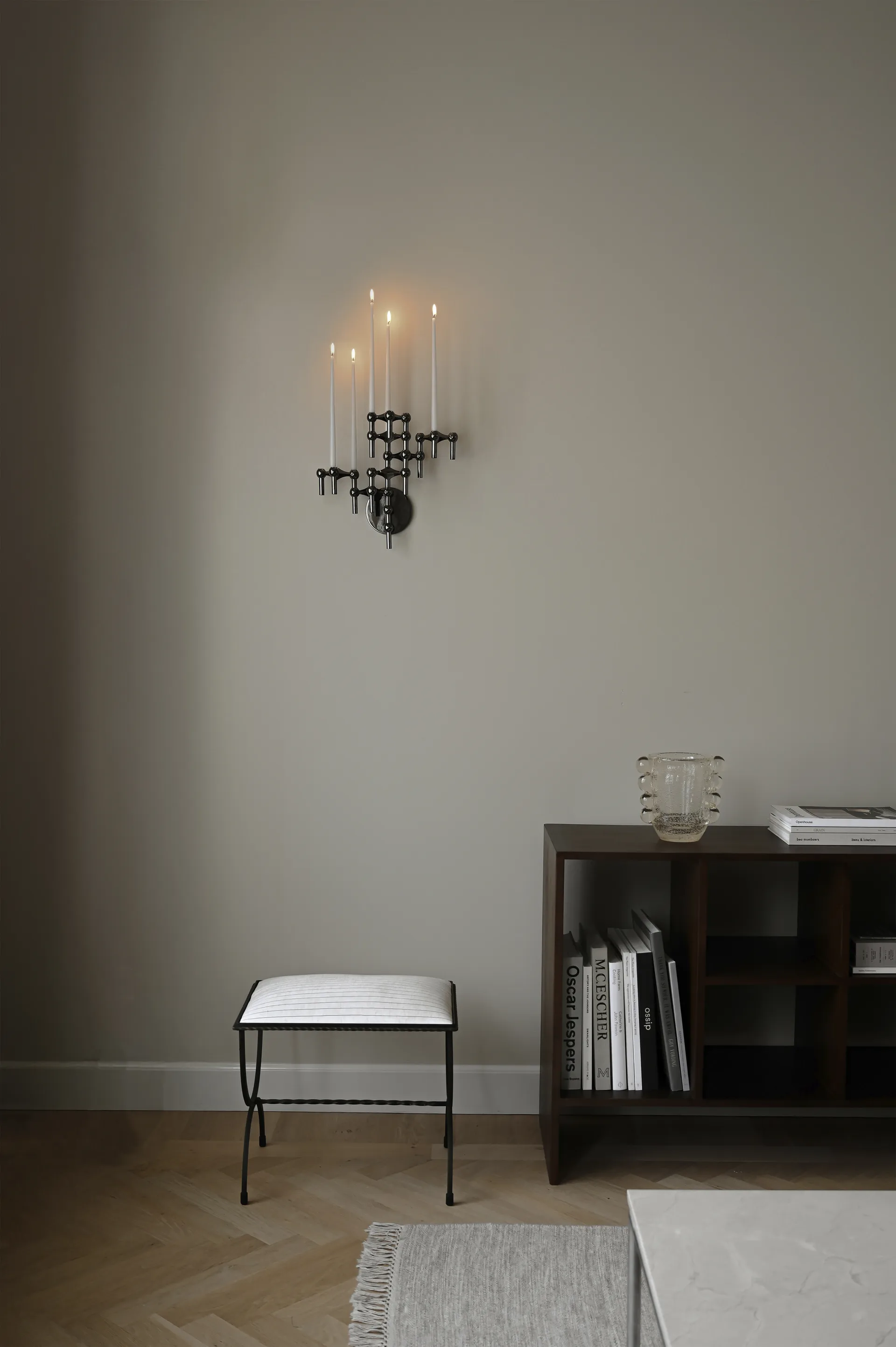 STOFF Nagel kynttilänjalka 3-pakkaus, Musta kromi STOFF Nagel