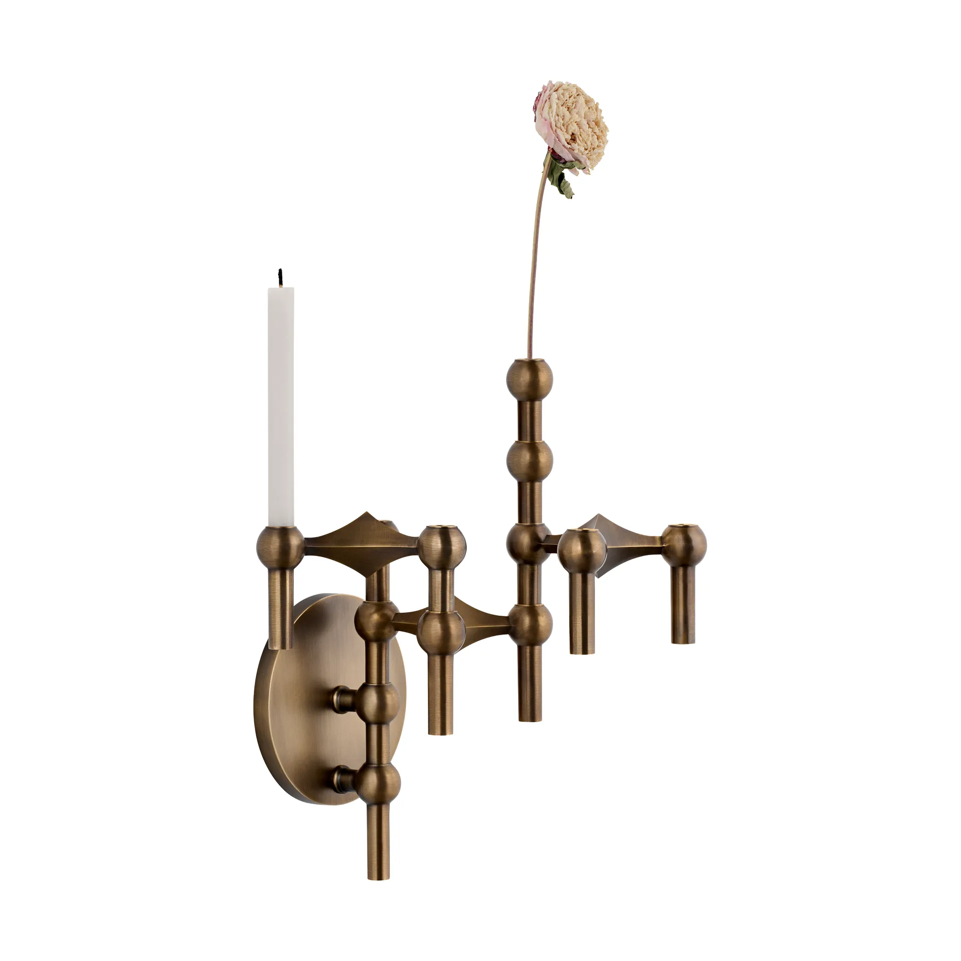STOFF Nagel kynttilänjalka seinälle, Bronzed brass. STOFF Nagel