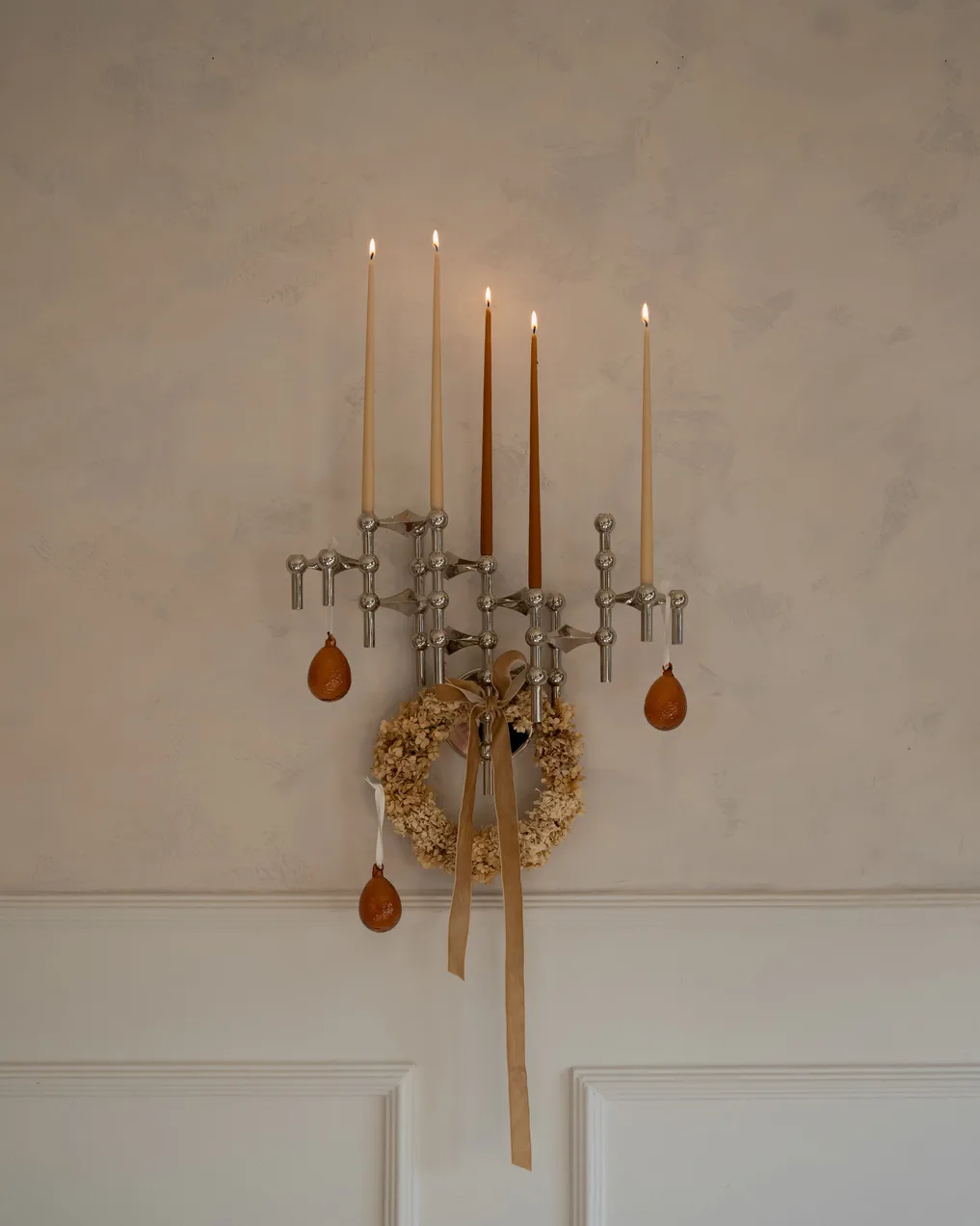 STOFF Nagel kynttilänjalka seinälle, Chrome STOFF Nagel