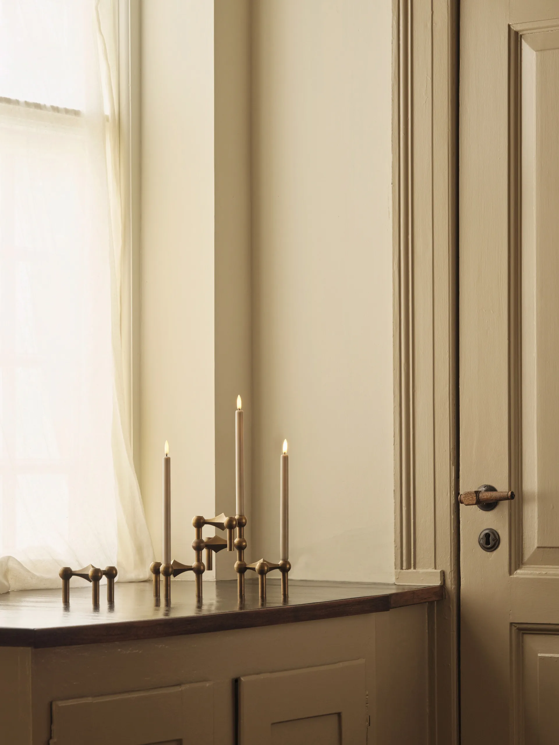 STOFF Nagel LED-kynttilä by Uyuni Lighting, 2-pakkaus, Sand STOFF Nagel