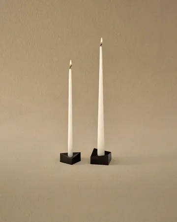 STOFF Nagel reflect -kynttilänjalka large 3,2 cm - Musta kromi - STOFF Nagel