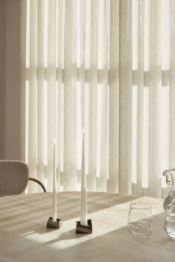 STOFF Nagel reflect -kynttilänjalka large 3,2 cm - Musta kromi - STOFF Nagel