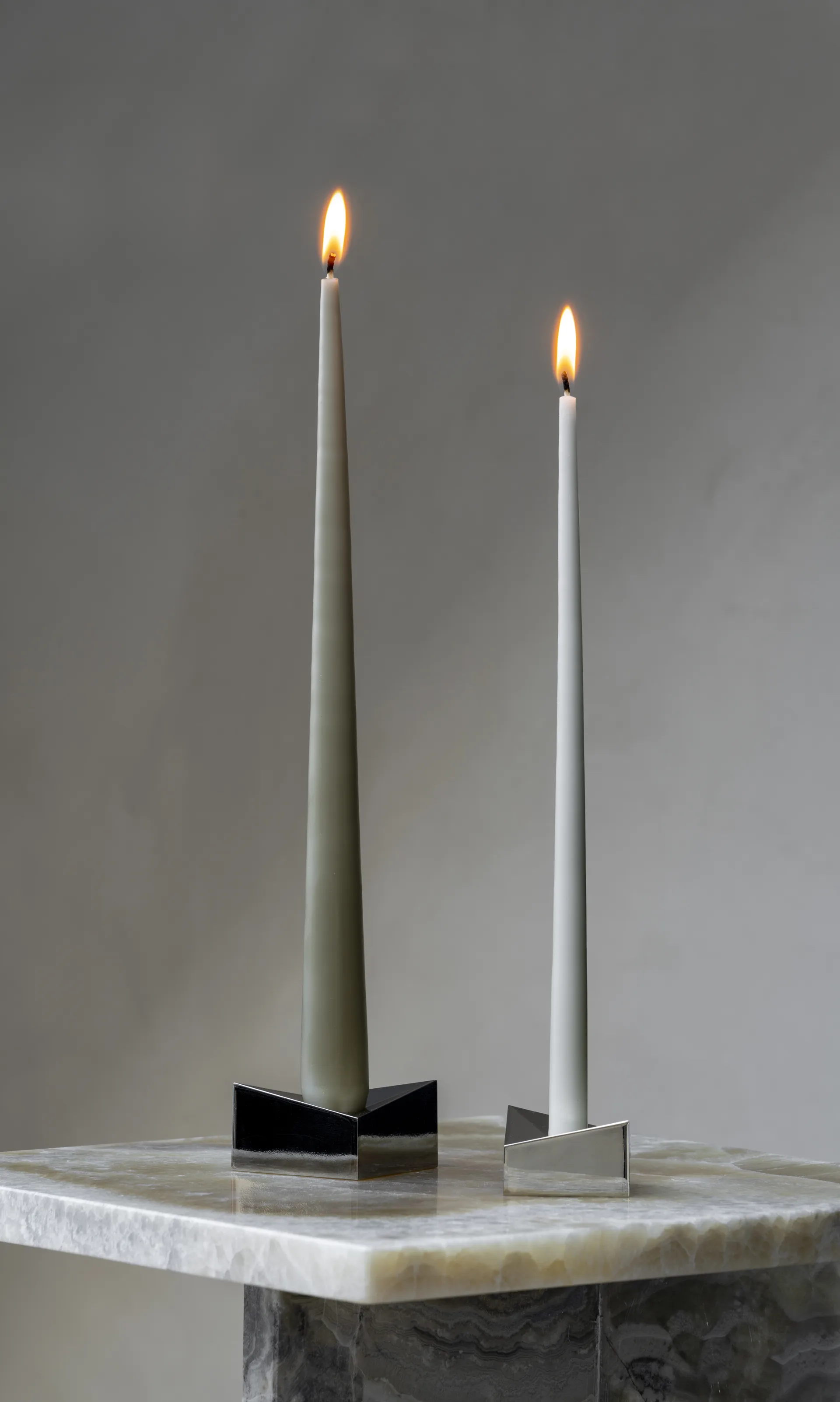 STOFF Nagel reflect -kynttilänjalka large 3,2 cm, Musta kromi STOFF Nagel