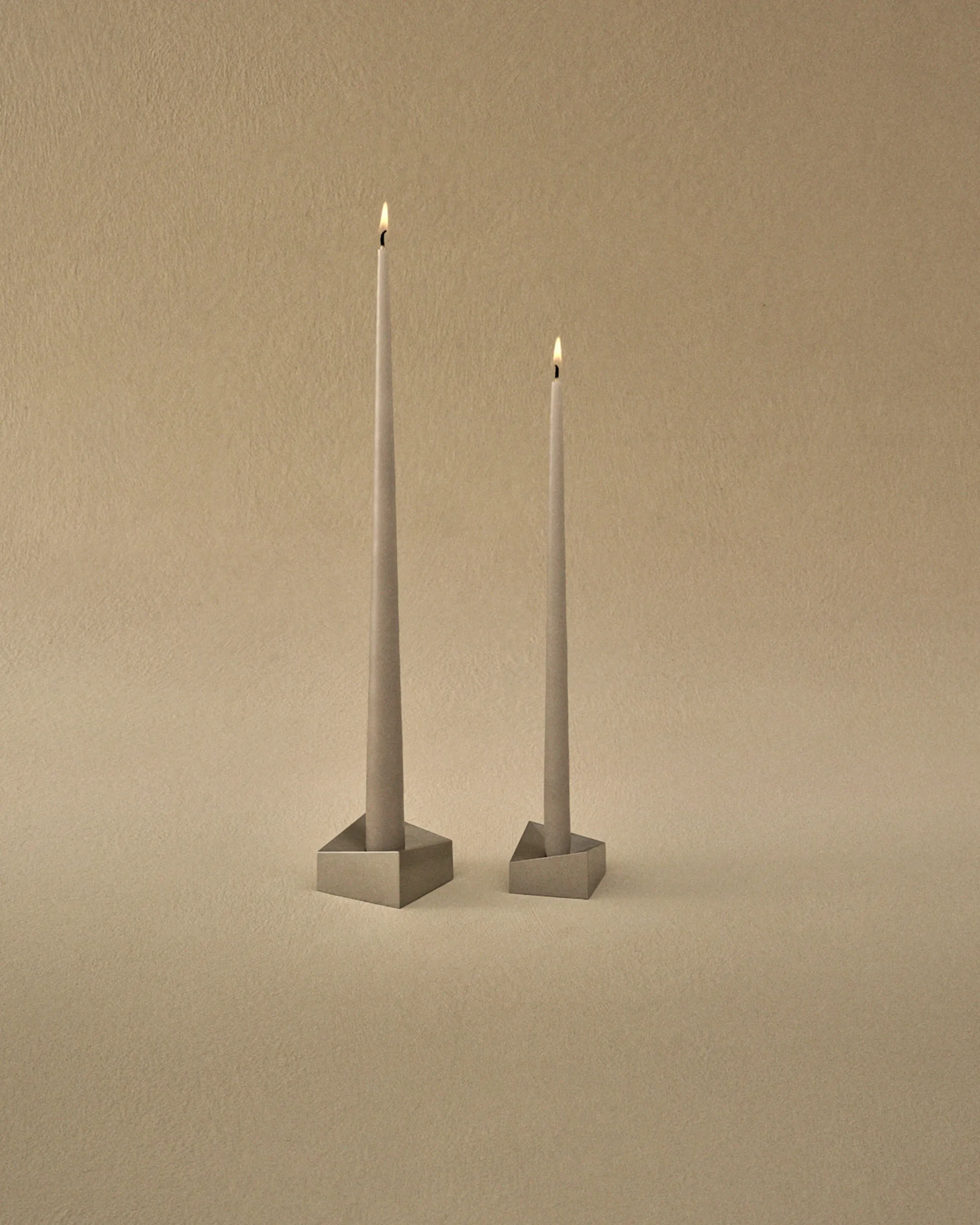 STOFF Nagel reflect -kynttilänjalka small 2,7 cm, Harjattu kromi STOFF Nagel