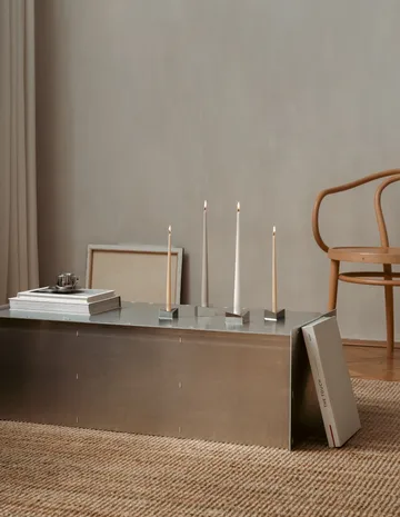 STOFF Nagel reflect -kynttilänjalka small 2,7 cm - Kromi - STOFF Nagel