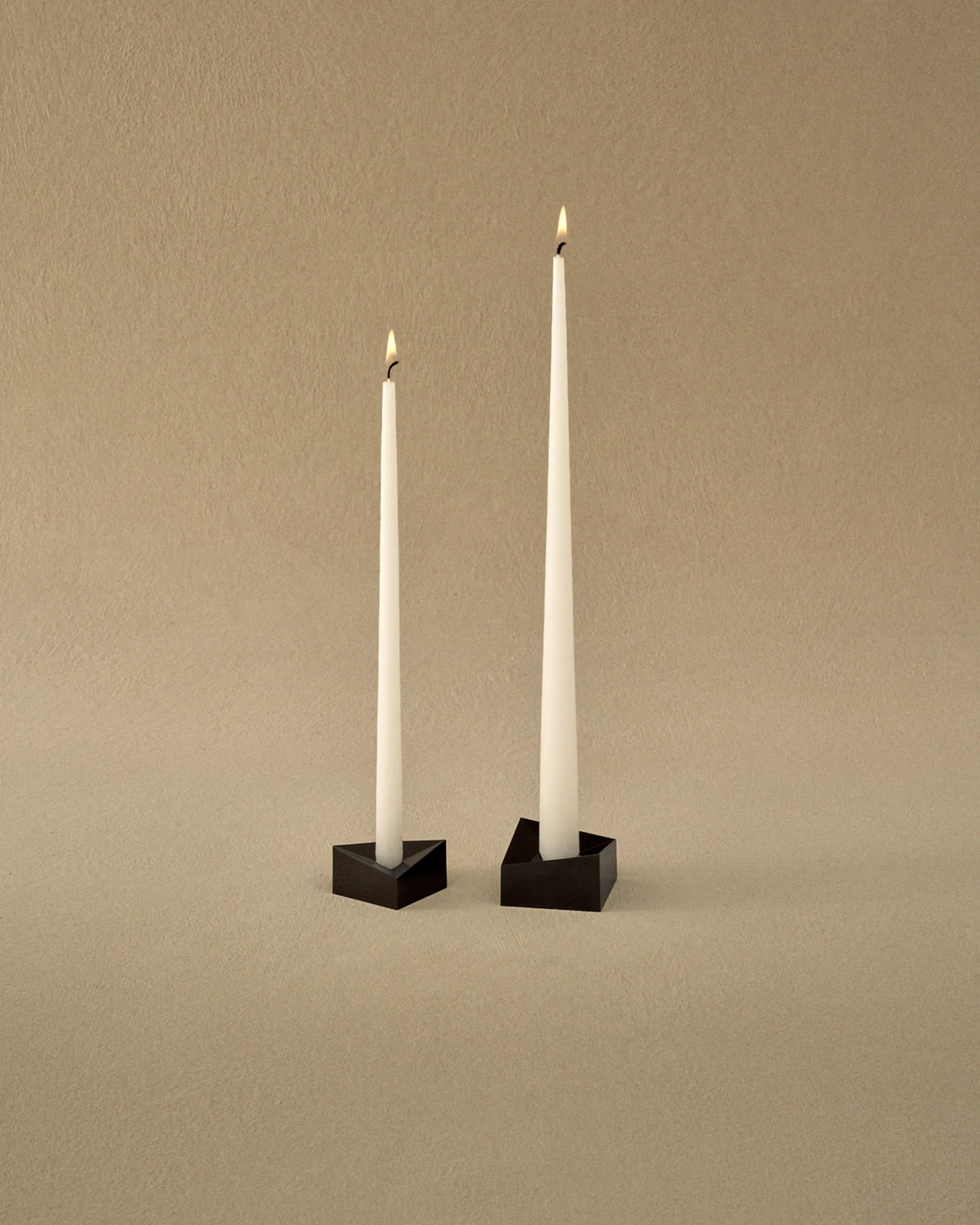 STOFF Nagel reflect -kynttilänjalka small 2,7 cm, Musta kromi STOFF Nagel