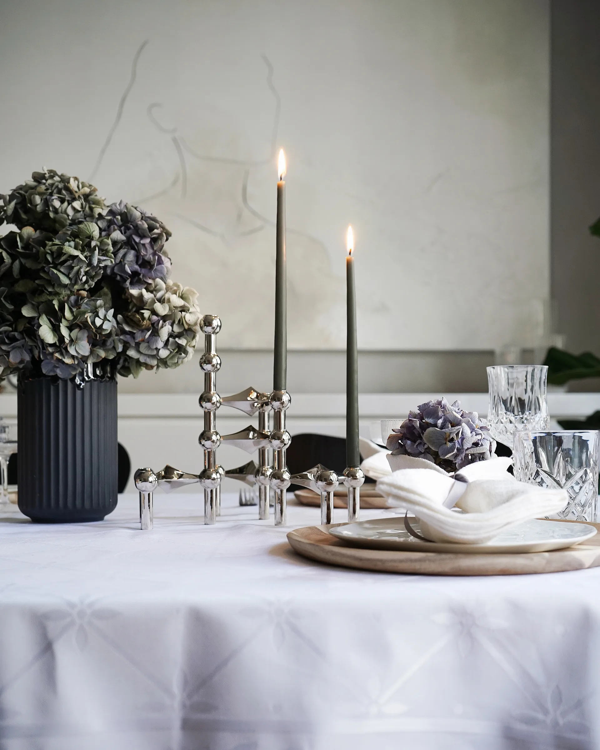 STOFF kynttilä merkiltä ester & erik 6-pakkaus, Dusty green STOFF