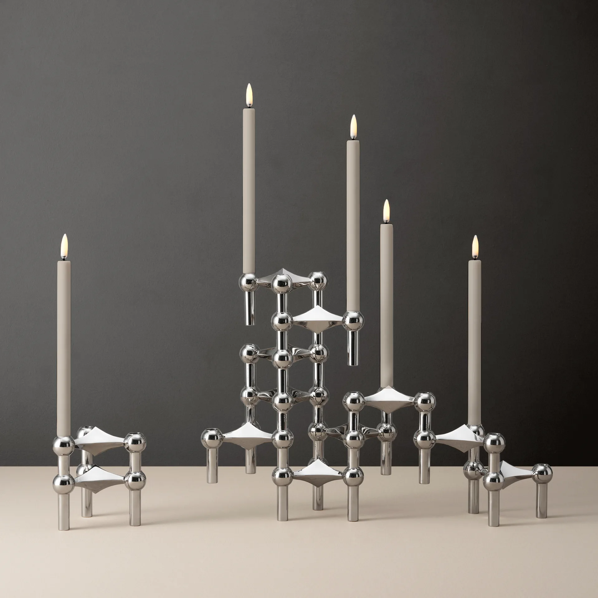 STOFF LED-kynttilä by Uyuni Lighting, 2-pakkaus, Sand STOFF