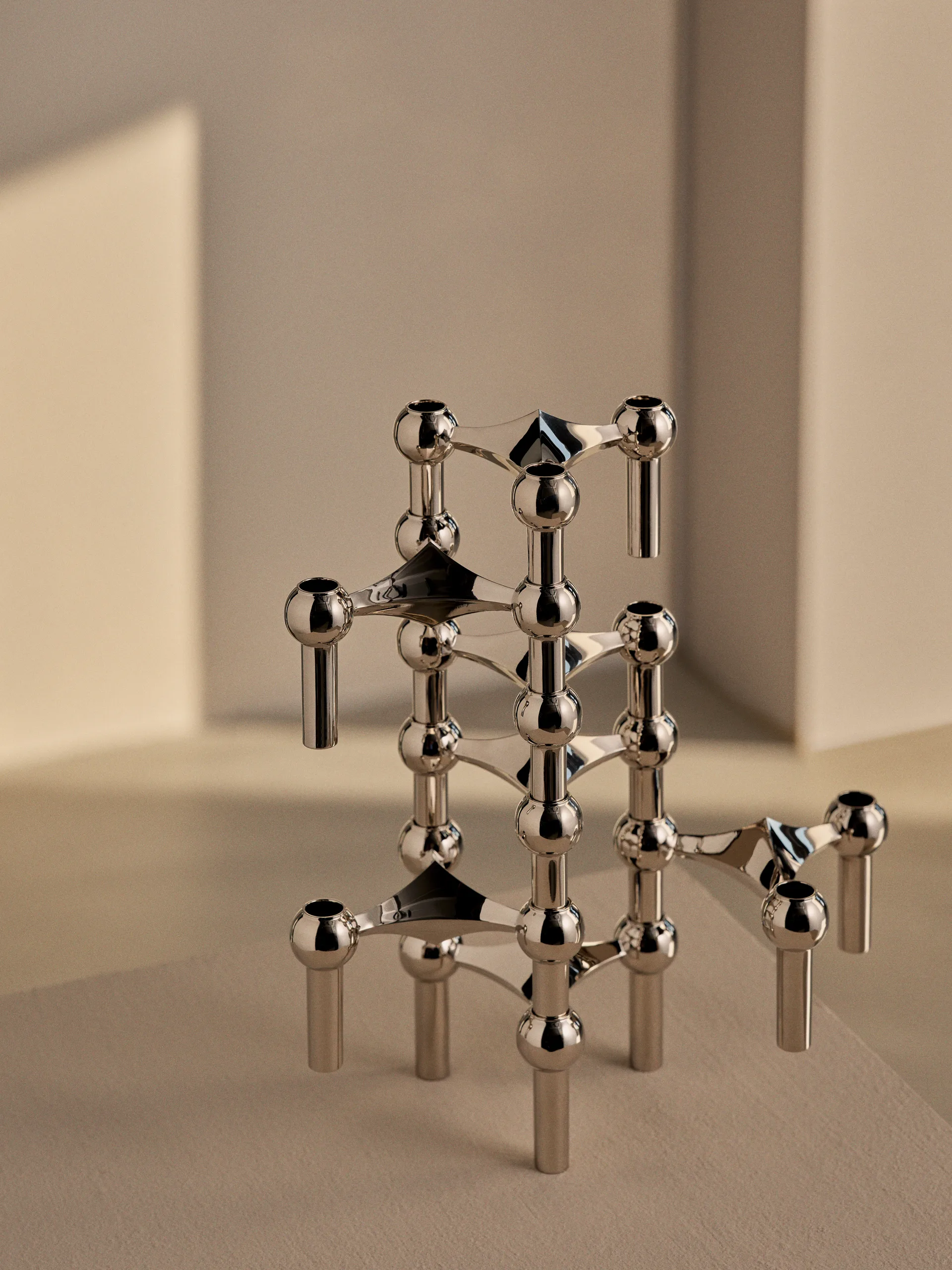 STOFF Nagel kynttilänjalka 2 osaa - Kromi STOFF