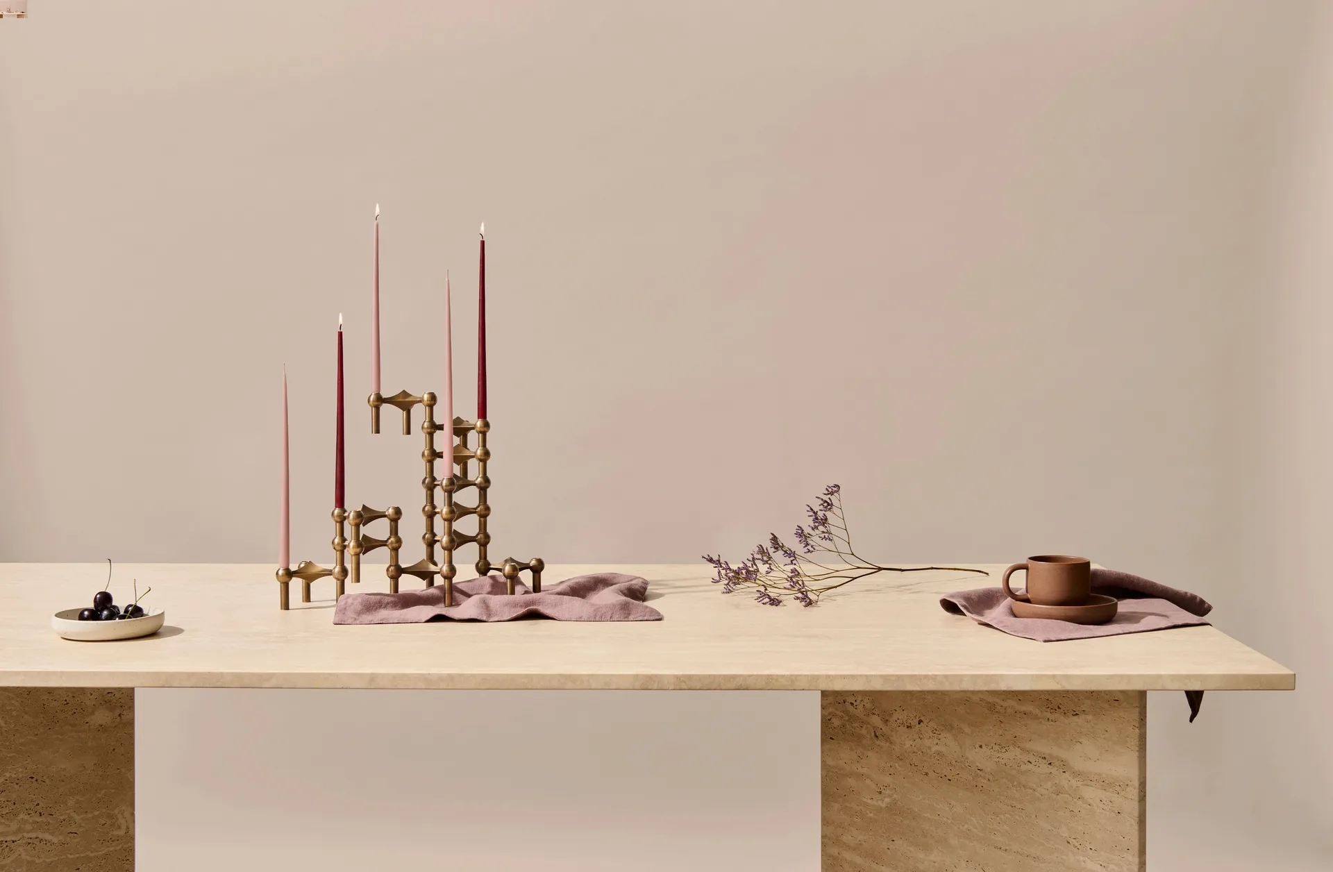 STOFF Nagel kynttilänjalka 3-pakkaus, Bronzed brass STOFF