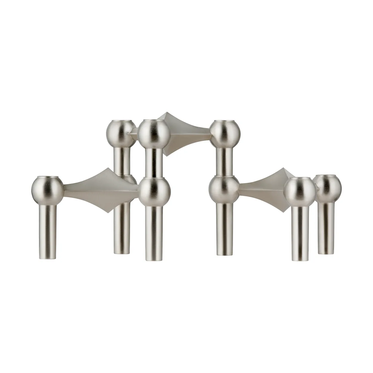 STOFF STOFF Nagel kynttilänjalka 3-pakkaus Harjattu kromi