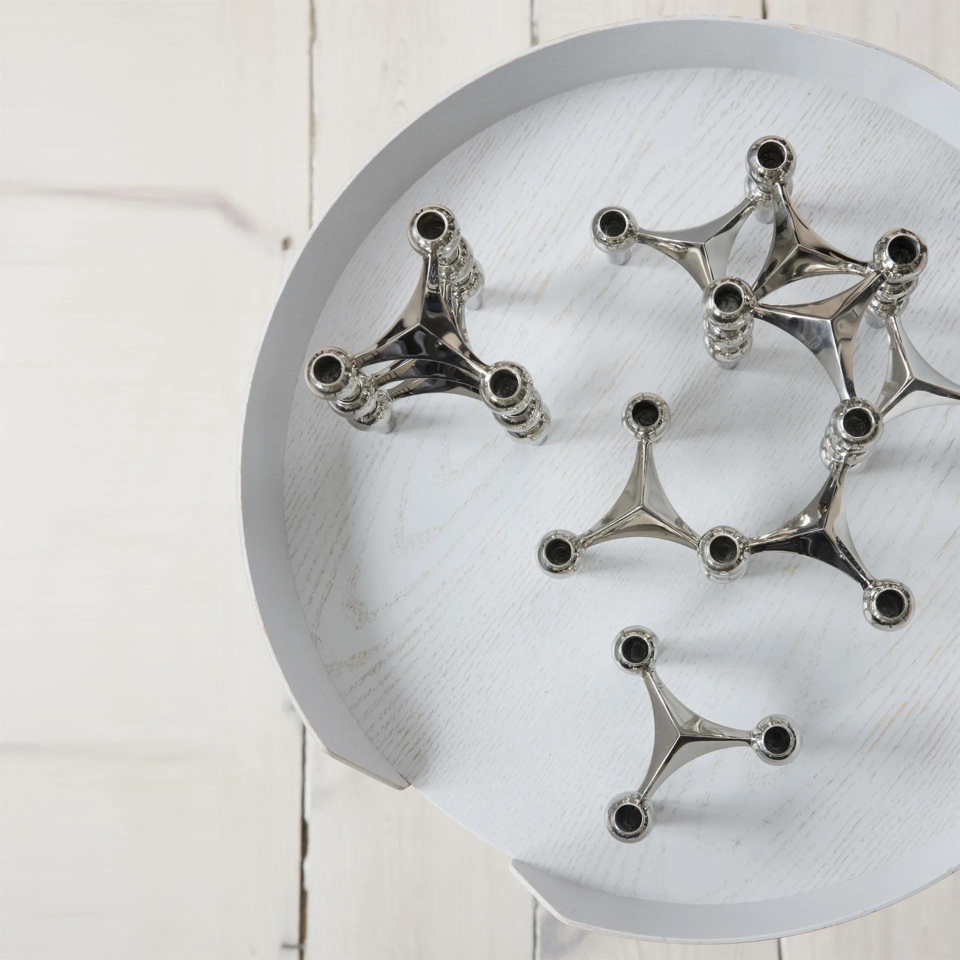 STOFF Nagel kynttilänjalka 3-pakkaus, kromi STOFF