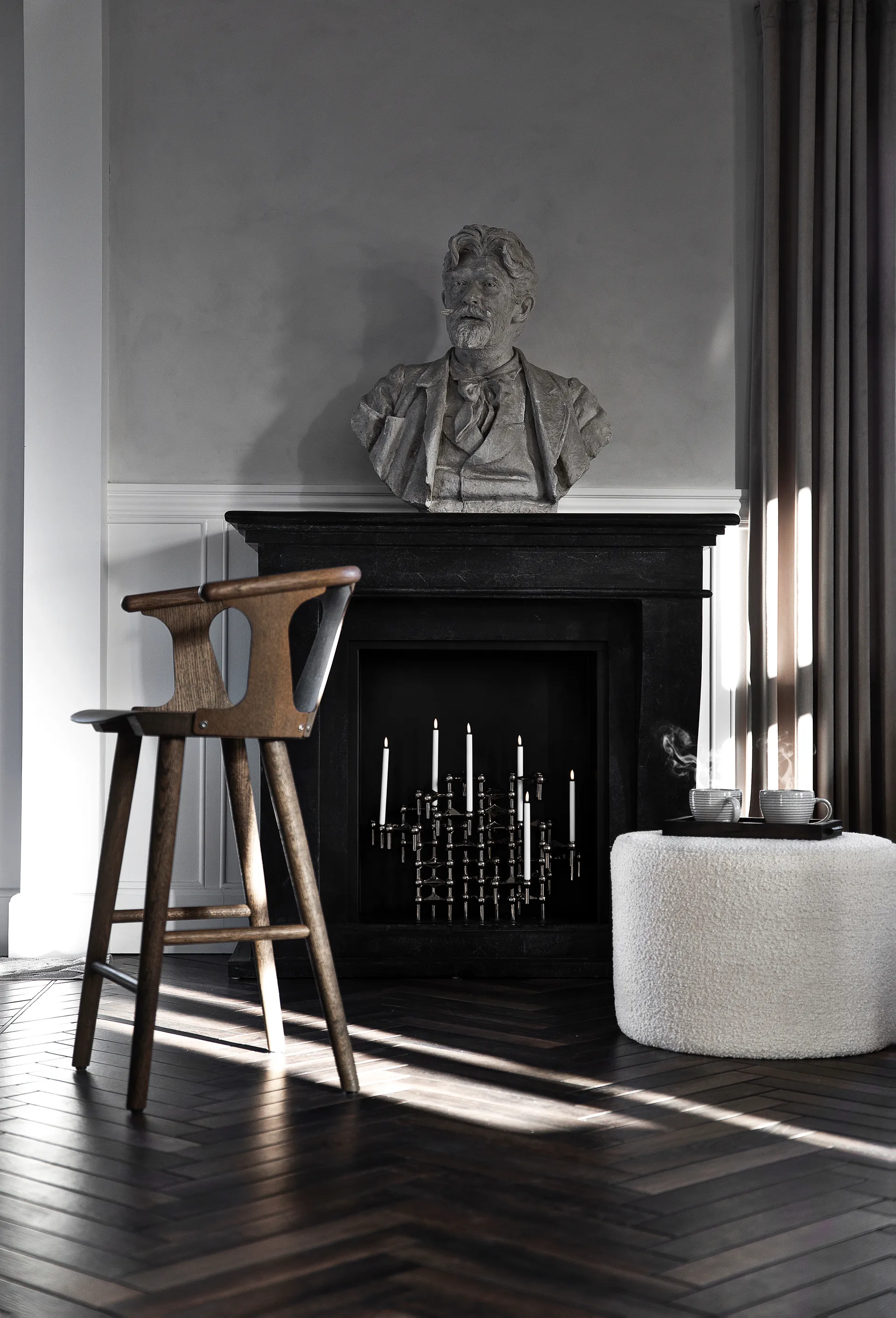 STOFF Nagel kynttilänjalka 3-pakkaus, Musta kromi STOFF