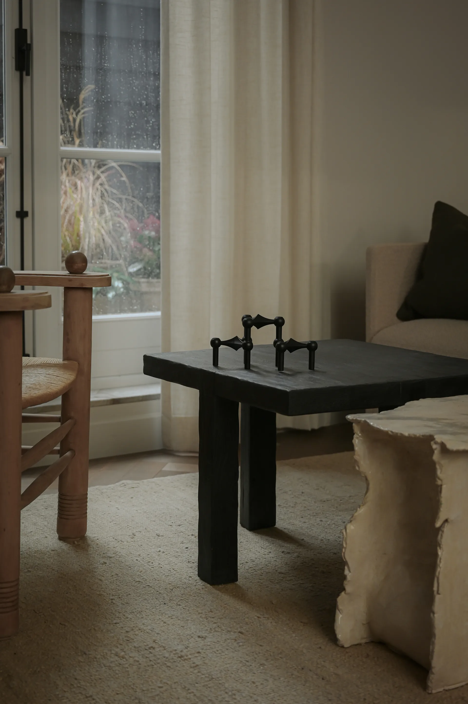 STOFF Nagel kynttilänjalka 3-pakkaus, musta STOFF