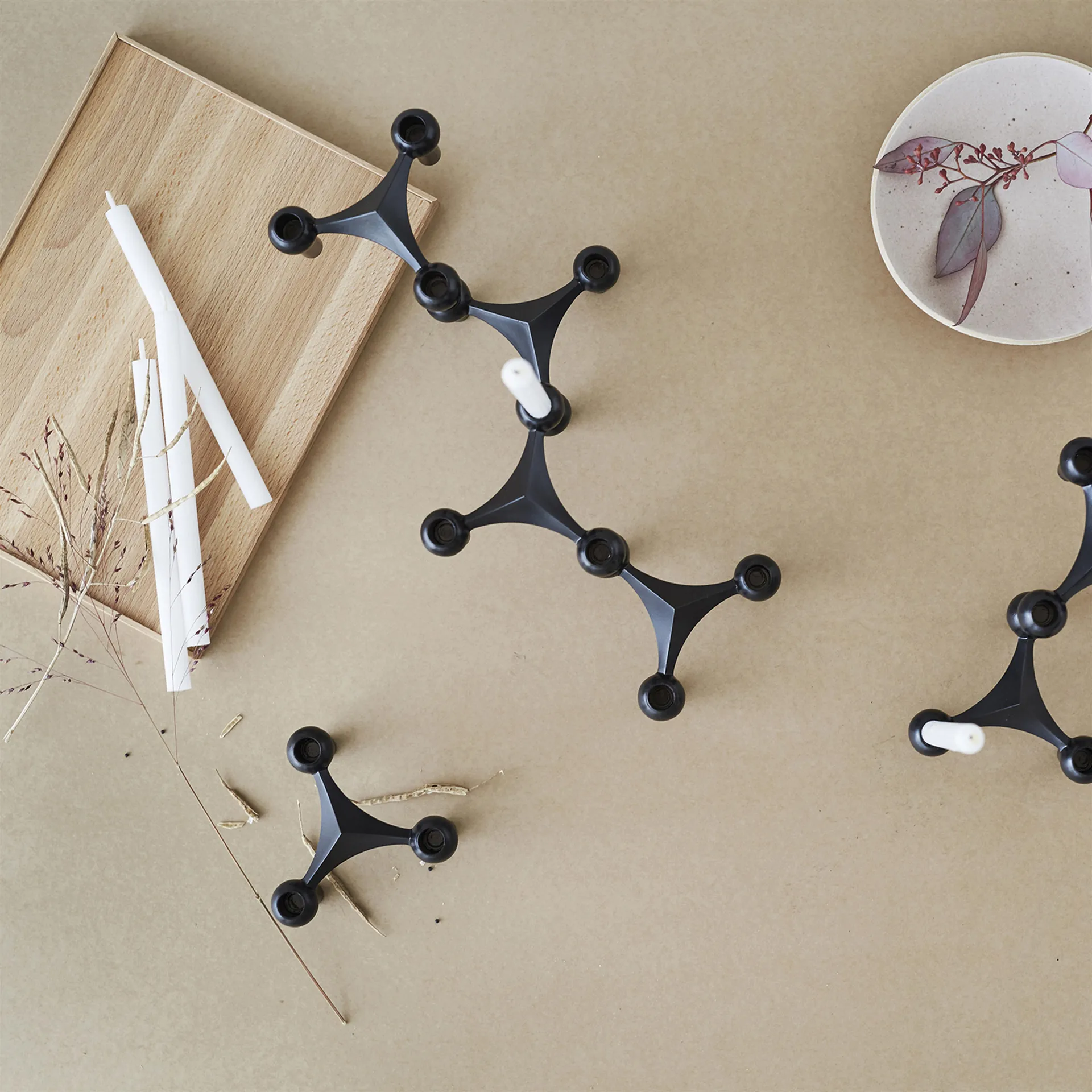 STOFF Nagel kynttilänjalka 3-pakkaus, musta STOFF