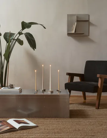 STOFF Nagel reflect -kynttilänjalka large 3,2 cm - Kromi - STOFF