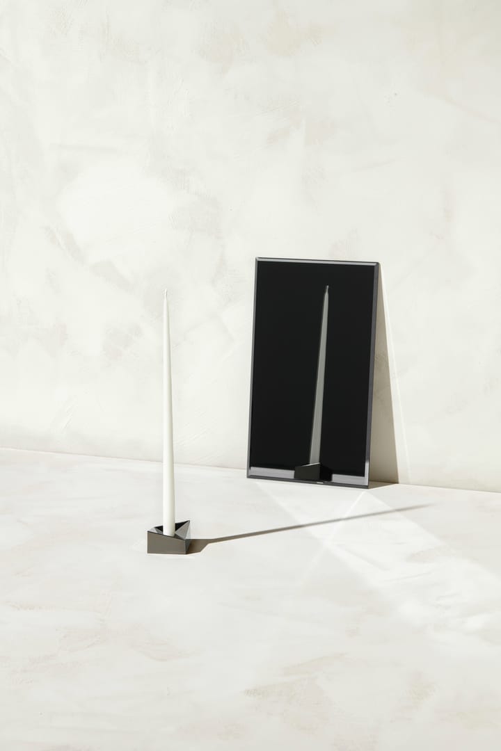 STOFF Nagel reflect -kynttilänjalka small 2,7 cm - Musta kromi - STOFF