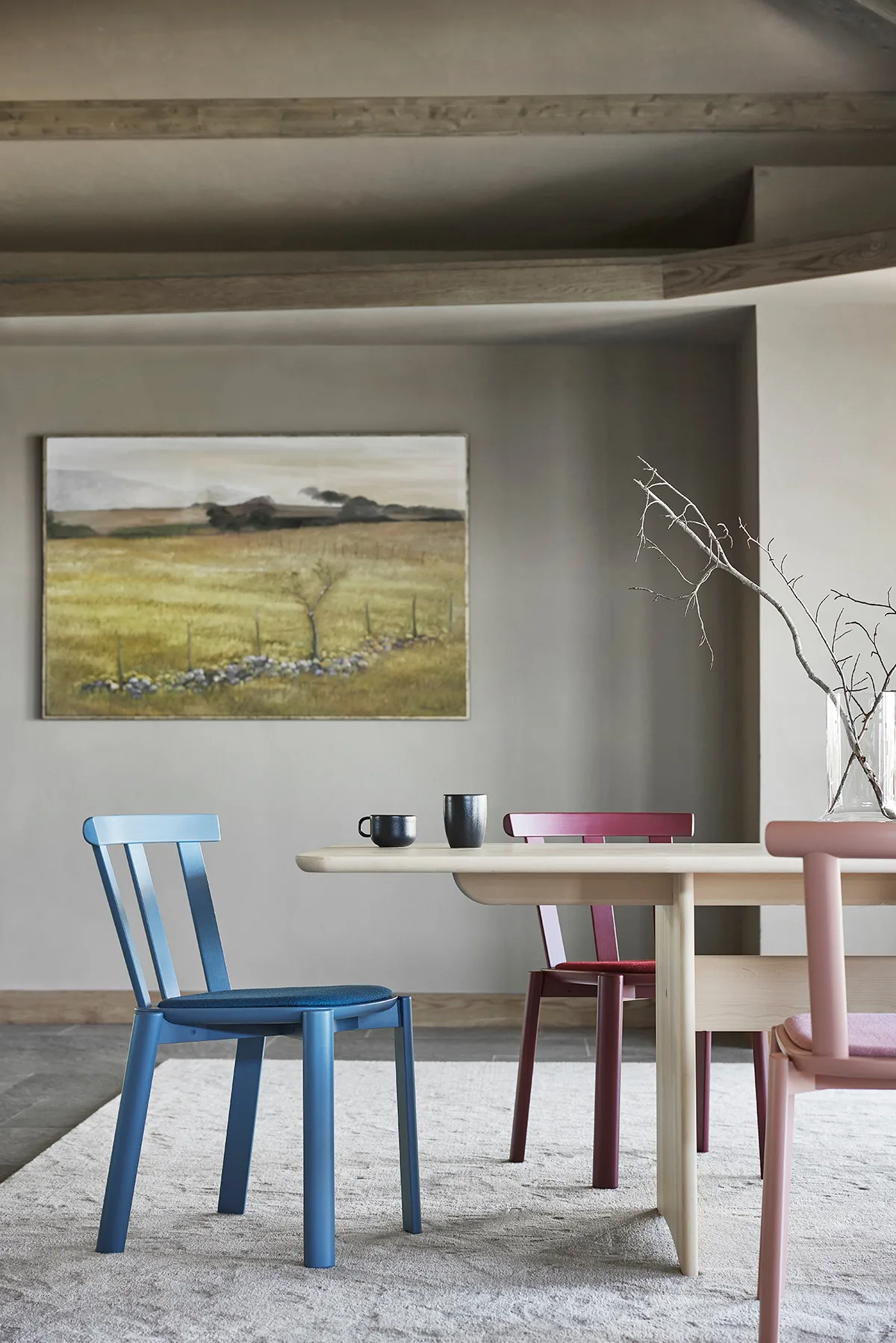 Alt pöytä 320x110 cm koivu., Kevyt mattalakkaus Stolab