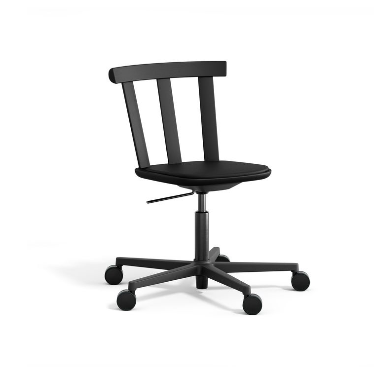 Stolab Alt tuoli kääntyvä jalusta verhoiltu istuin tammi. Elmotique 99001 black-mustamattamusta 99.