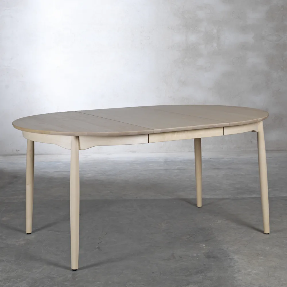 Carl ruokapöytä koivu, Valkoinen 21 peittävä, kiinteä levy Stolab