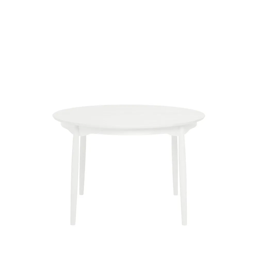 Carl ruokapöytä koivu, Valkoinen 21 peittävä, kiinteä levy Stolab