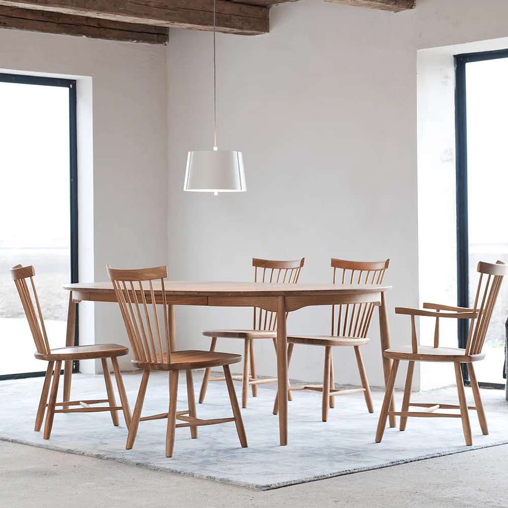 Carl ruokapöytä koivu, Valkoinen 21 peittävä, kiinteä levy Stolab