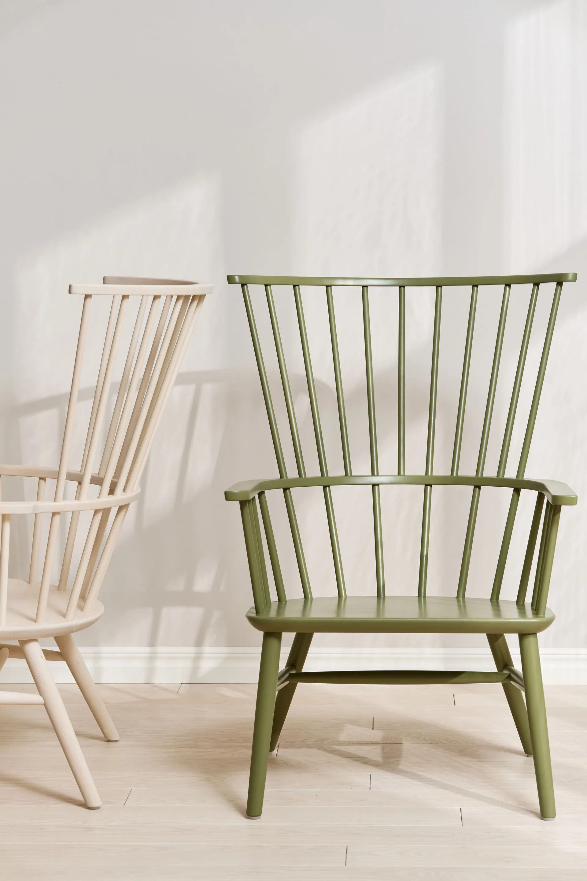 Henriette nojatuoli tyyny&niskatyyny Oliivinvihreä-Espresso Stolab