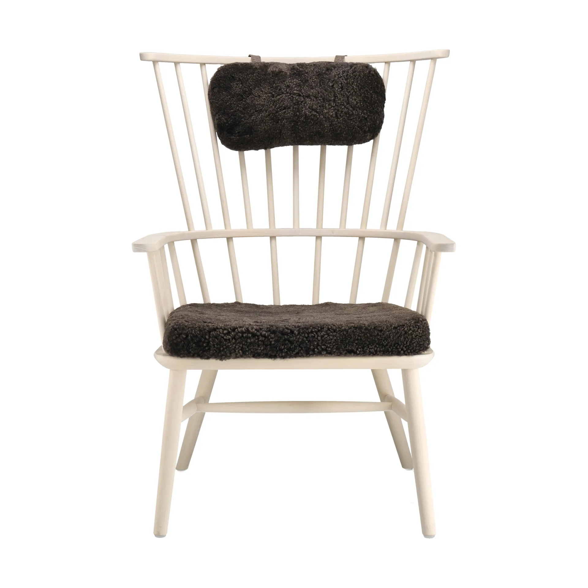 Henriette nojatuoli tyyny&niskatyyny Valkoöljy-Espresso Stolab