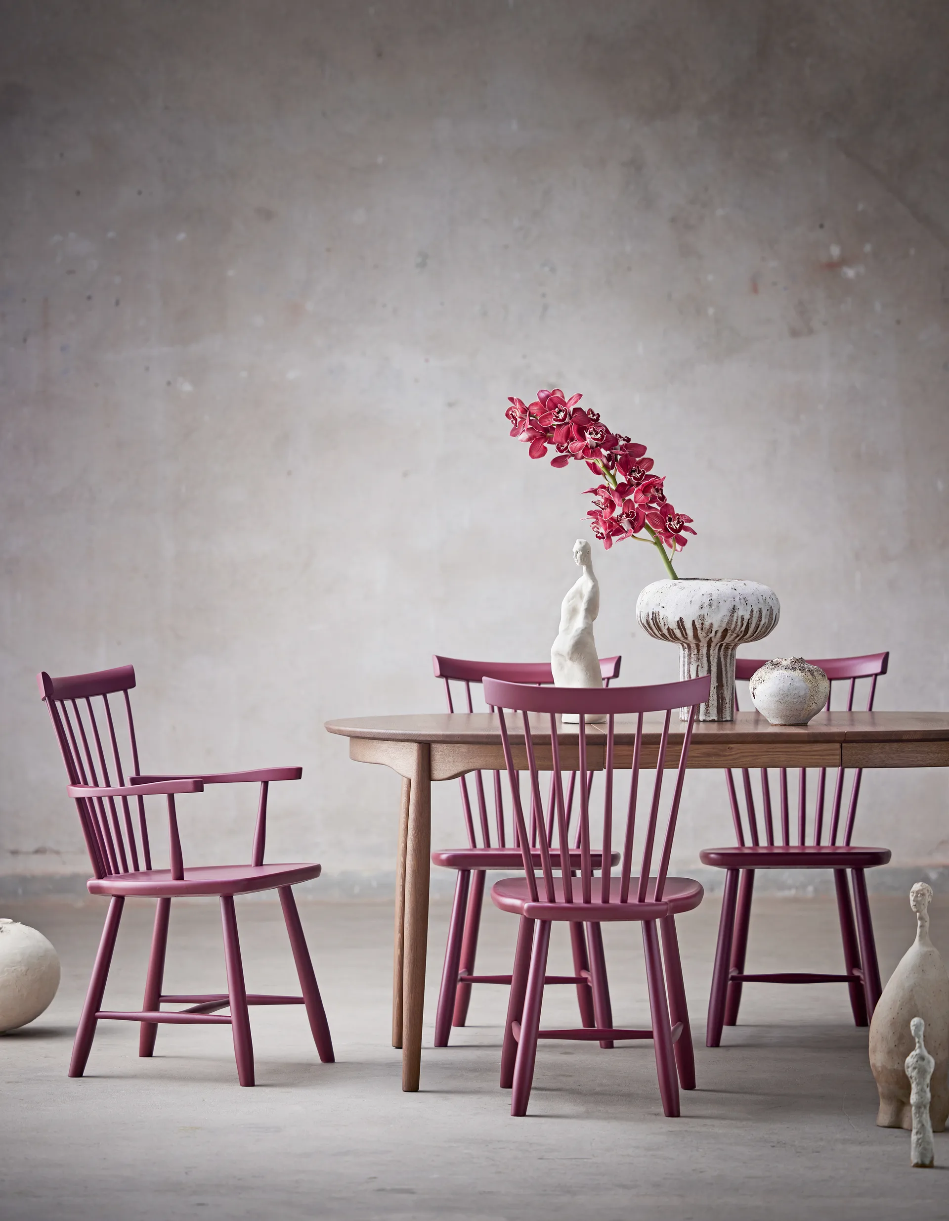 Lilla Åland käsinojallinen tuoli koivu, Puolukka 19 Stolab