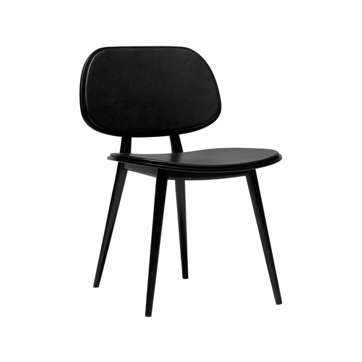 My Chair -tuoli - Nahka musta, mustaksi lakattu koivurunko - Stolab