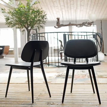My Chair -tuoli - Nahka musta, mustaksi lakattu koivurunko - Stolab