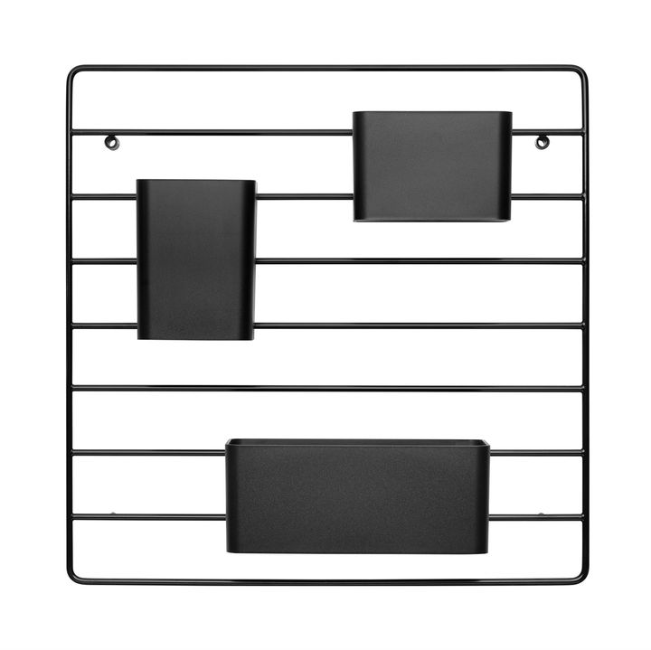 Grid organizer 3 osaa - musta - String
