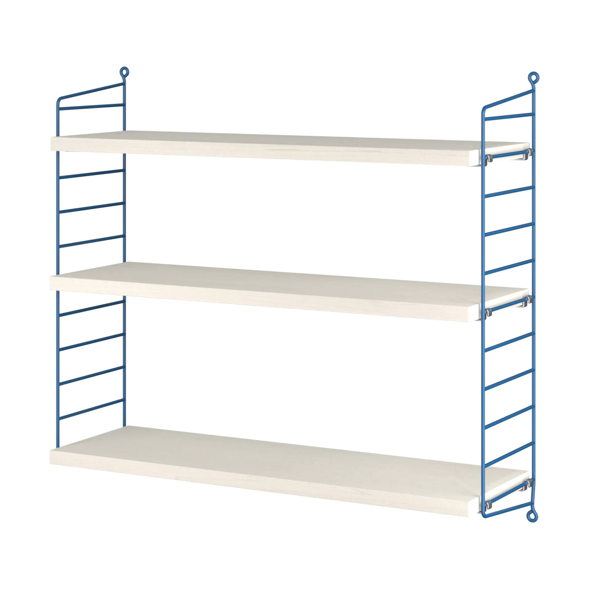 String 1949-2024 hylly Limited Edition 60x60x20 cm, Blue/white oiled pine String