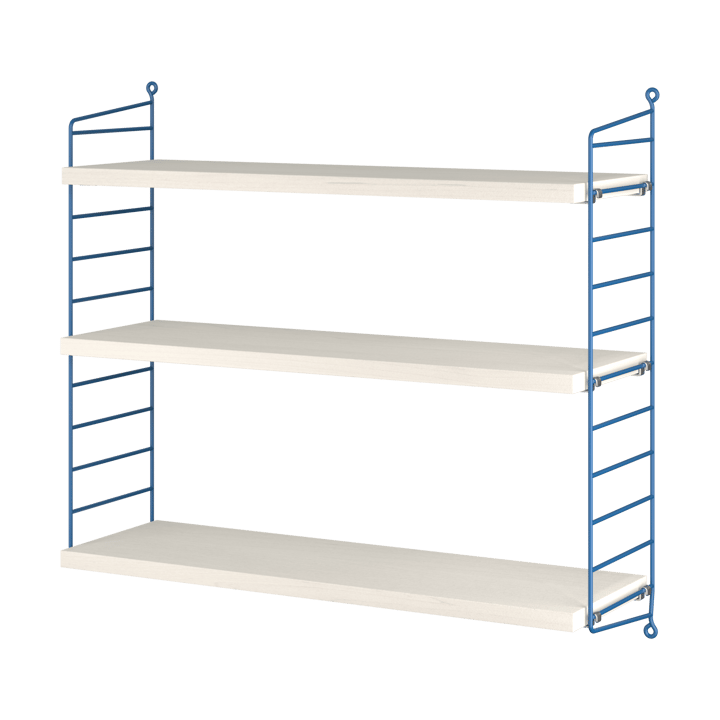 String 1949-2024 hylly Limited Edition 60x60x20 cm, Blue/white oiled pine String
