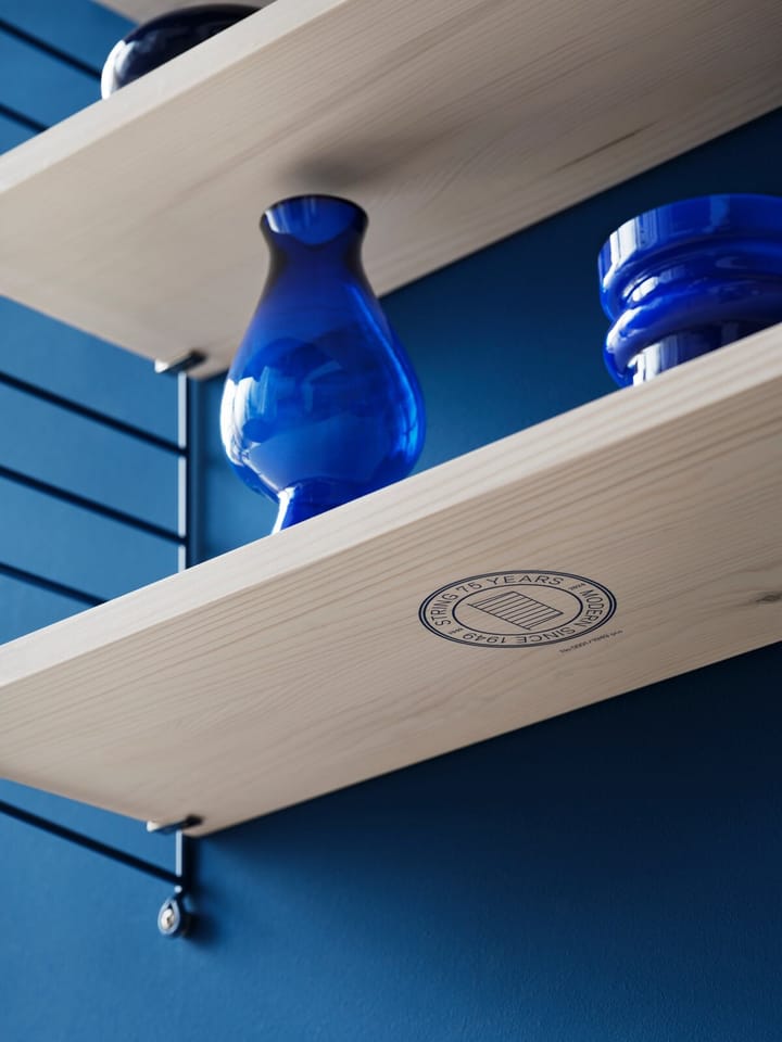 String 1949-2024 hylly Limited Edition 60x60x20 cm, Blue/white oiled pine String