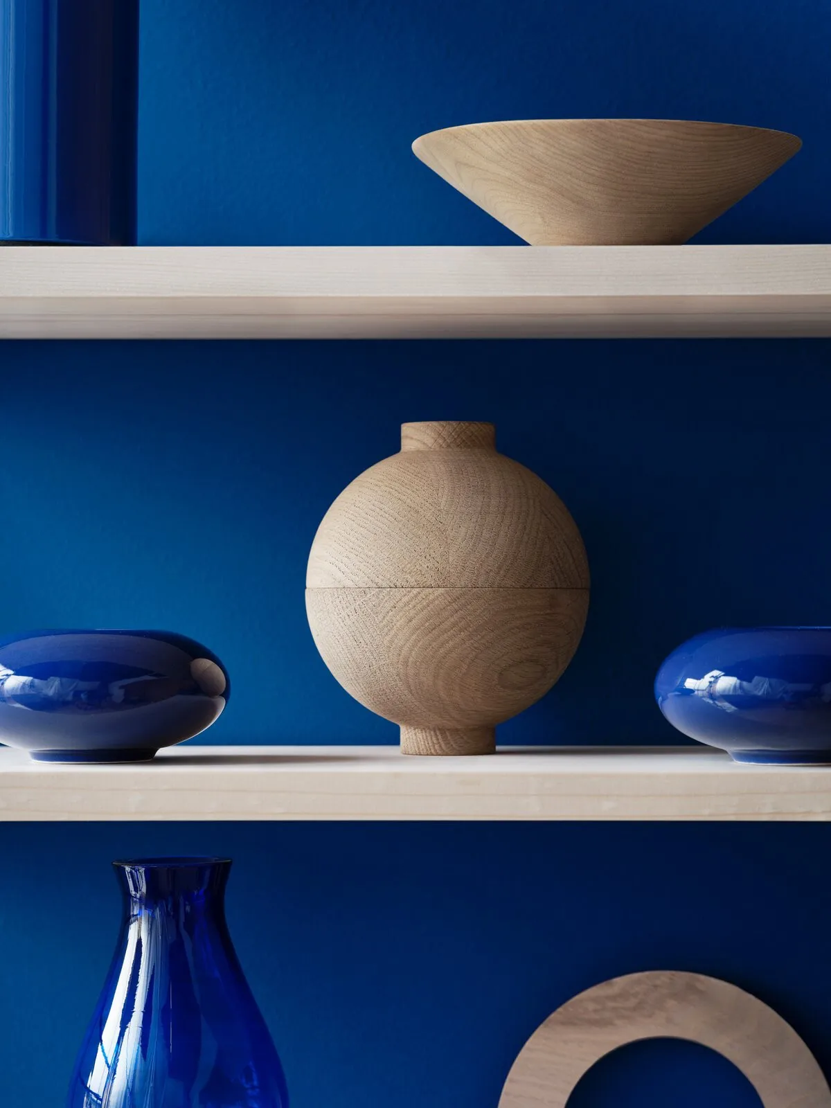 String 1949-2024 hylly Limited Edition 60x60x20 cm, Blue/white oiled pine String