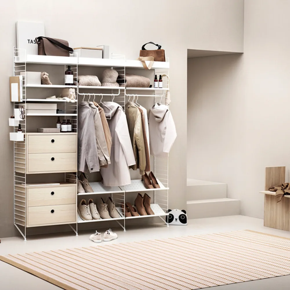 String hyllylevy metalli, musta, 58x30 cm, korkea reuna String