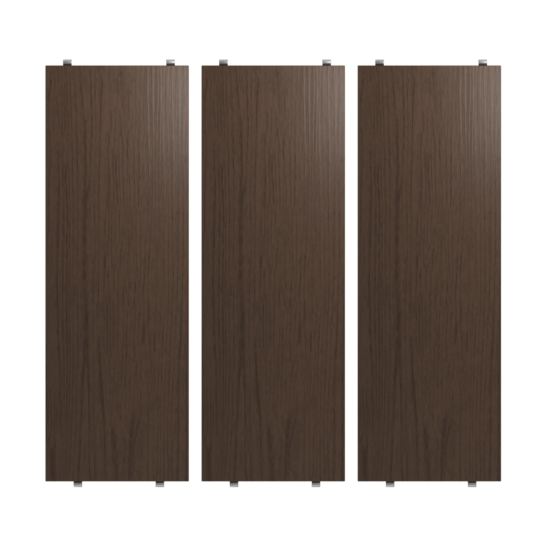 String hyllylevy, Tumma tammi, 58x20 cm, 3‑pakkaus String