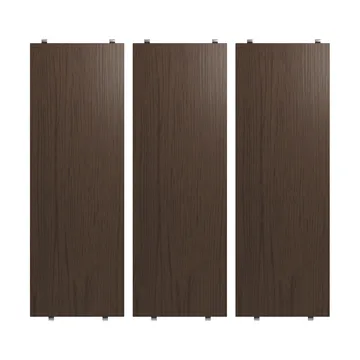 String hyllylevy - Tumma tammi, 58x20 cm, 3‑pakkaus - String