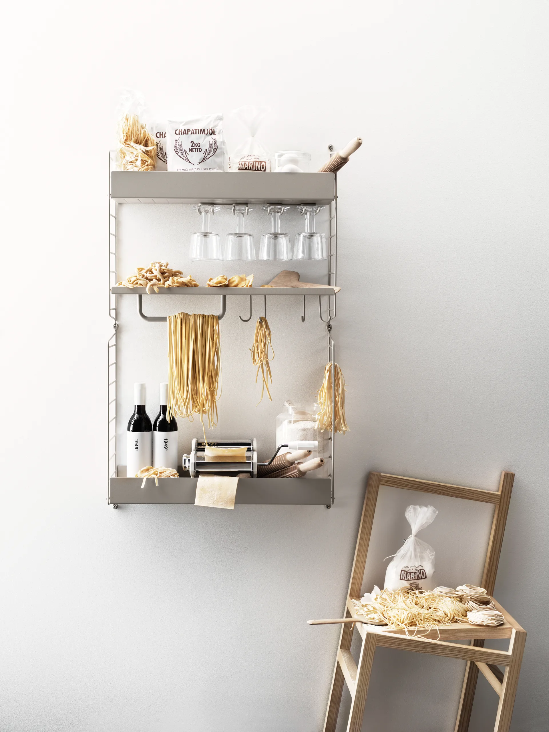 String J-koukku 5-kpl pakkaus, Ruostumaton teräs String