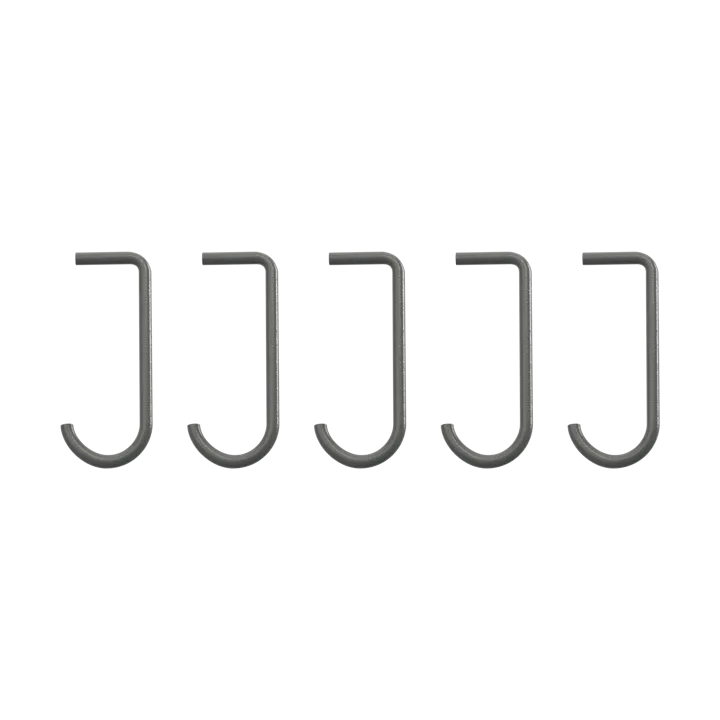 String J-koukku 5 kpl - Tummanharmaa - String