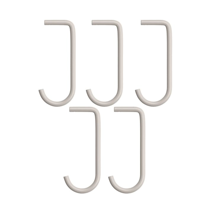 String J-koukku - beige, 5-kappaleen pakkaus - String