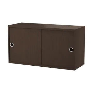 String kaappi liukuovella - Tumma tammi, 78×30 cm - String