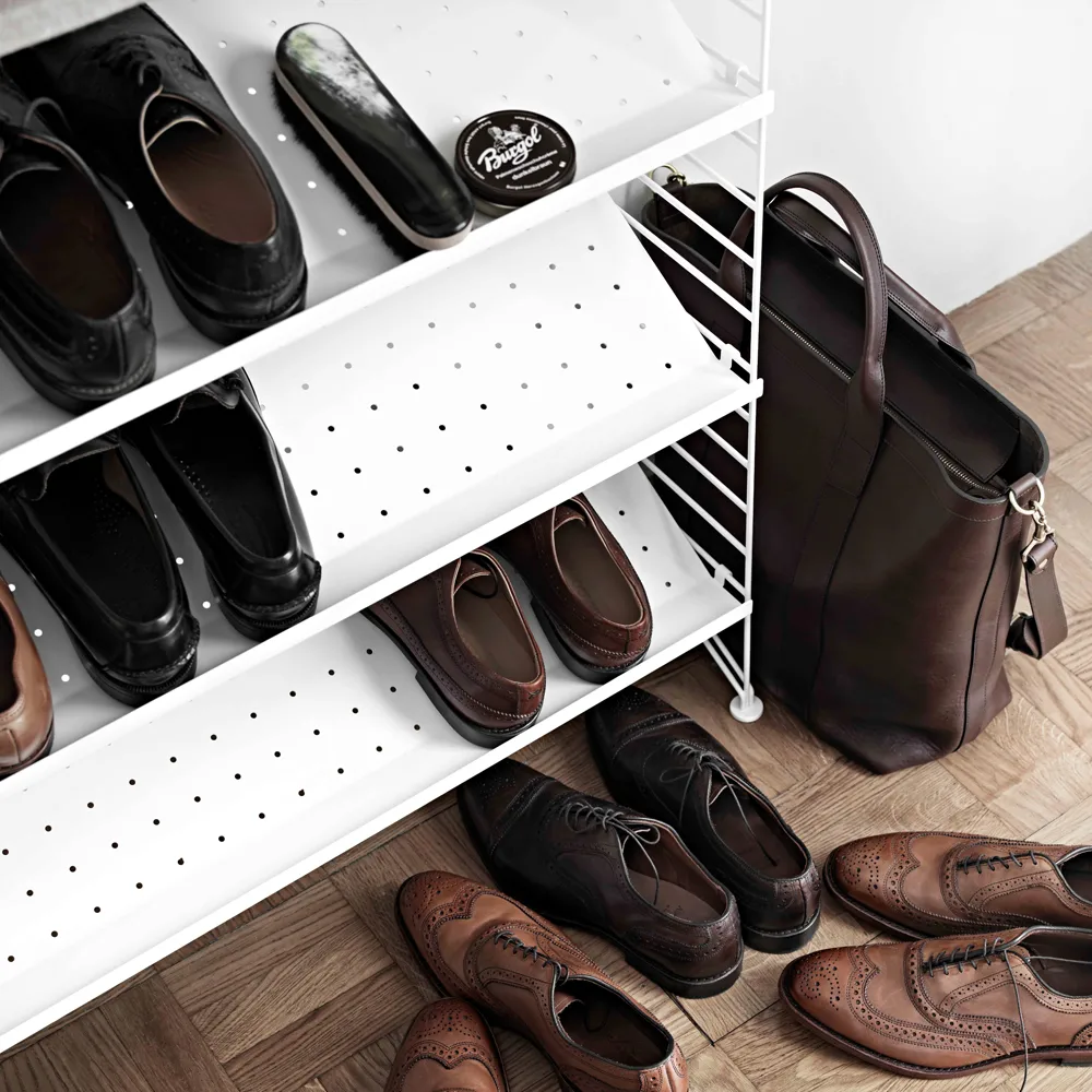 String kenkähylly metalli, beige, 78x30 cm String