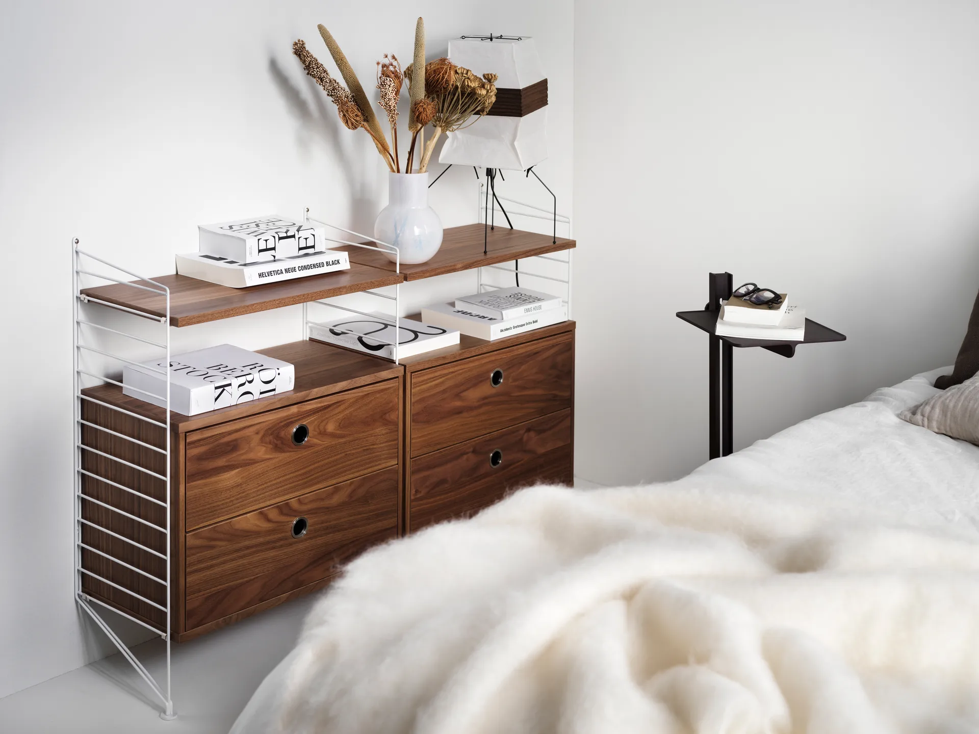 String laatikosto, valkoinen, 58x30 cm String