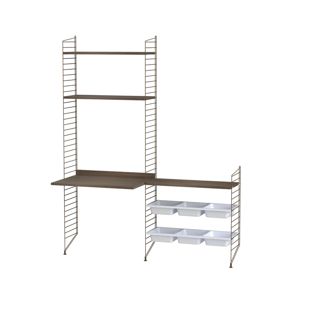 String lastenhuone pähkinä & ruskea - Yhdistelmä E String