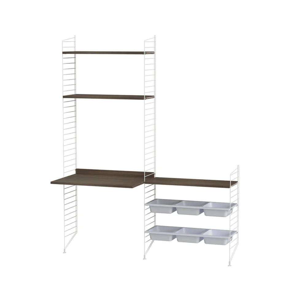 String lastenhuone pähkinä & valkoinen - Yhdistelmä E String