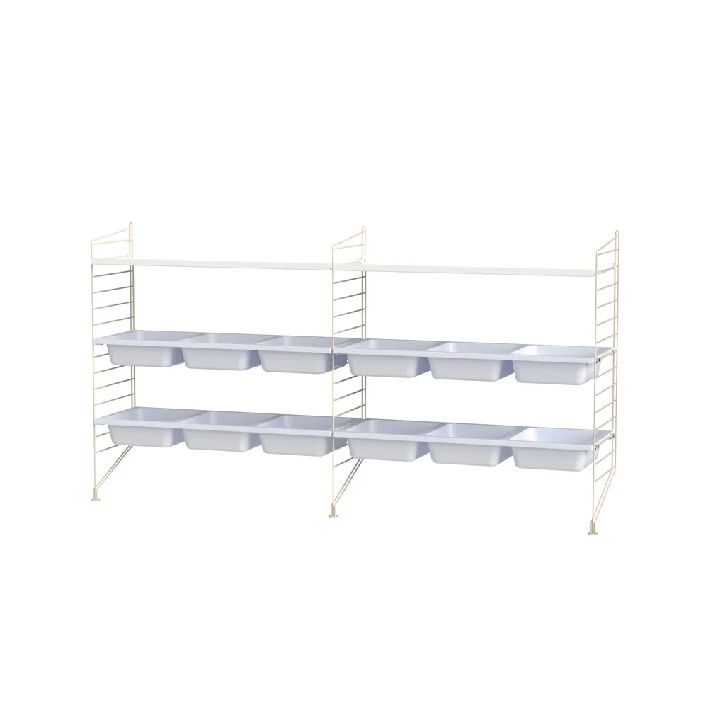 String lastenhuone valkoinen & beige - Yhdistelmä F String